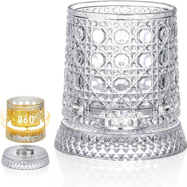 Glaciera™ – Rotating Crystal Glass LED Table Light
