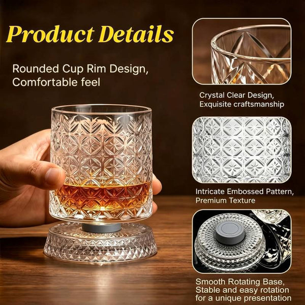 Glaciera™ – Rotating Crystal Glass LED Table Light