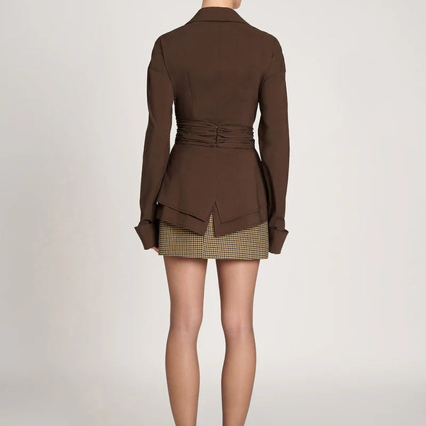 VioraLuxe™ Draped Waist Shirt — Sculpt Your Waist and Command Every Room with Effortless Elegance