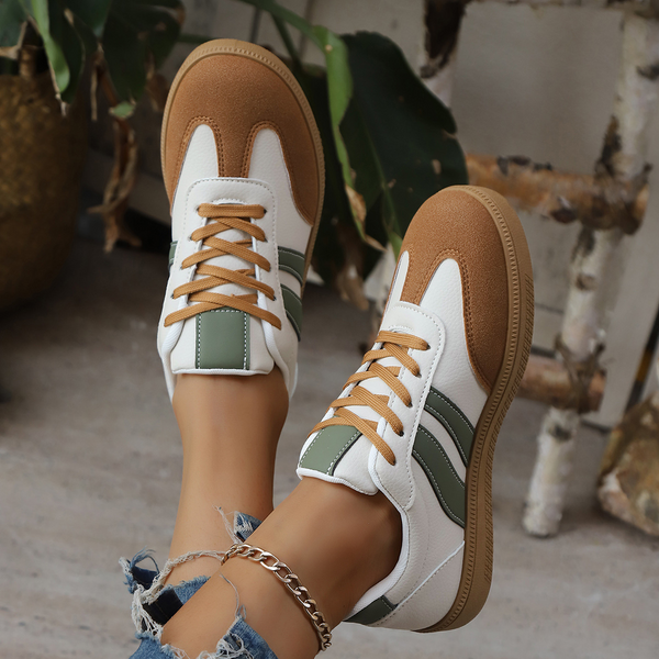 Veylor — Retro 80s Leather Sneakers with Cushioned Gum Sole