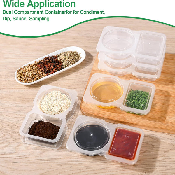 SauceMate | Dual Compartment Condiment Box