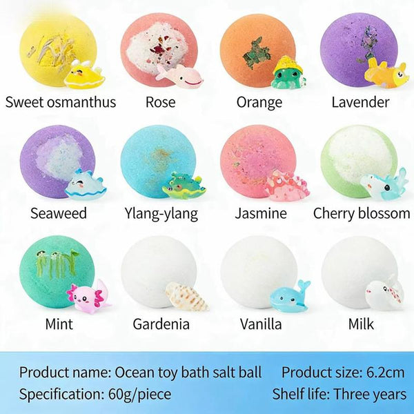 BubblyJoy | Bath Bomb Set for Kids with a Surprise and Lots of Foam