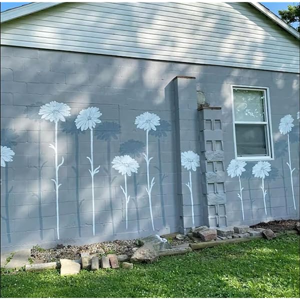 BloomTrace – Garden Fence Flower Stencils for DIY Décor