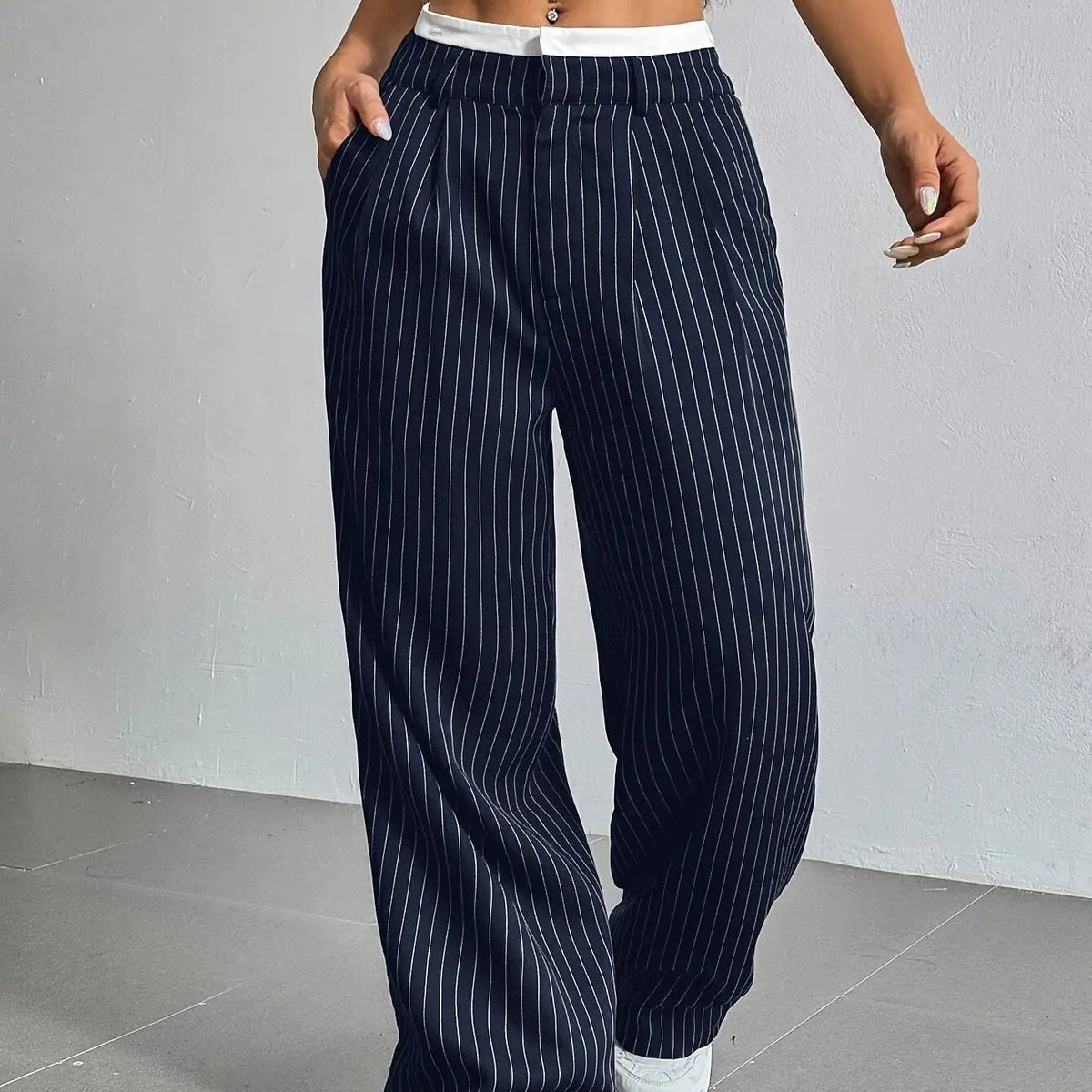 PinstripePower™ — Sculpt Your Curves and Command Every Room with Effortless Style