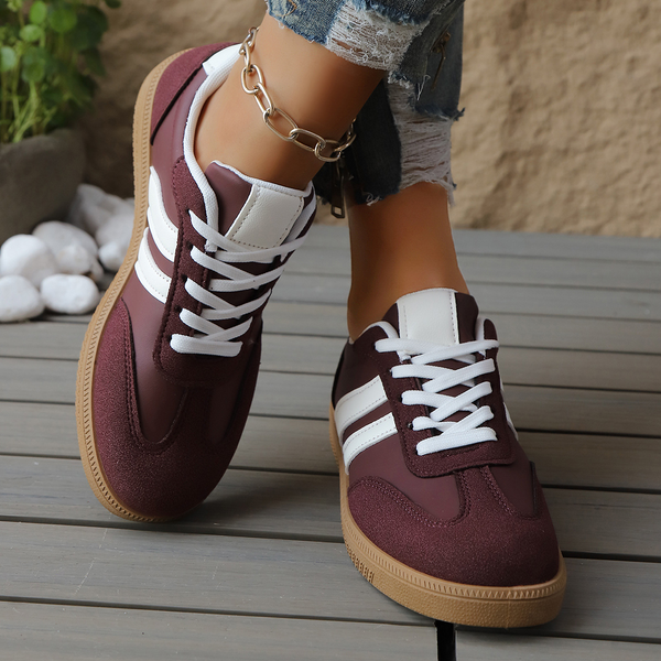 Veylor — Retro 80s Leather Sneakers with Cushioned Gum Sole
