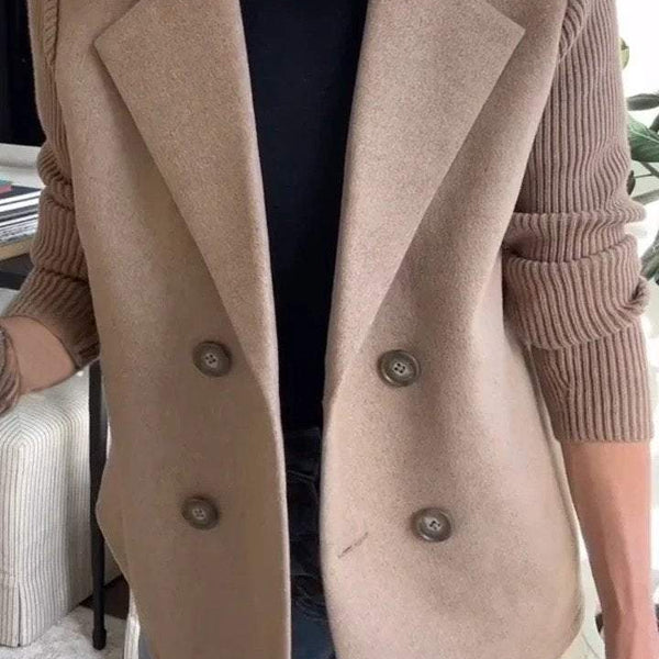 Amavira Blazer Coat | Wool Blend | 4-Button Design | Structured Fit