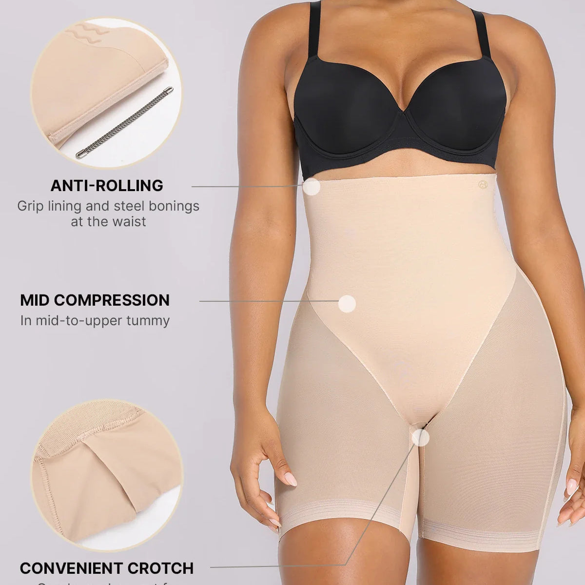 BOOT-YEAH™ MeshSmooth™ Hochgeschnittene, mittellange Shorts