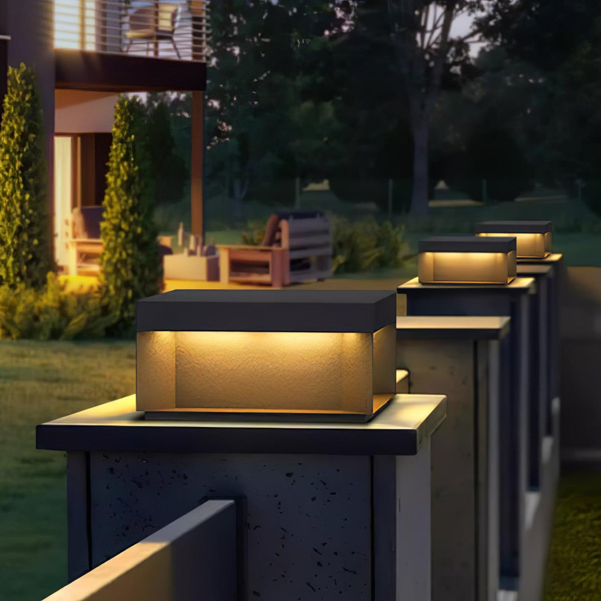 Outdoor post light with solar energy
