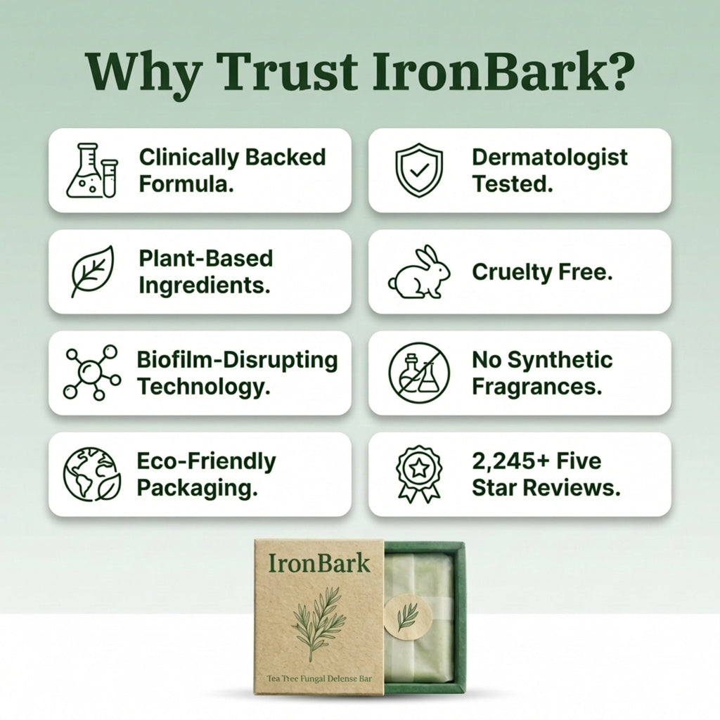 Ironbark Tea Tree Antifungal Bar – Deeply Clears Fungal Infection and Skin Balance from the Root