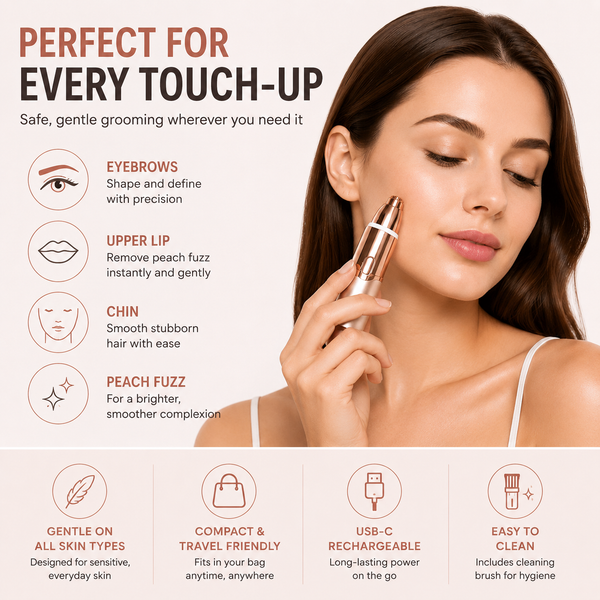 SilkaTrim™ – Compact trimmer for flawless eyebrows & facial hair