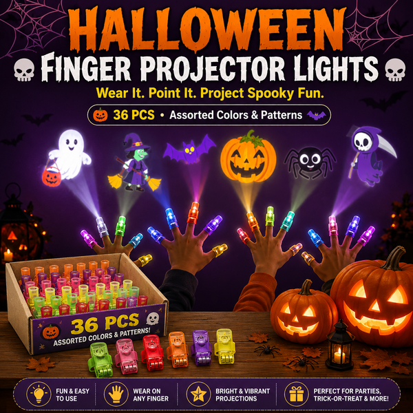 SpookyBeam™ Halloween Finger Projector | Mini Projections for Spooky Party Fun