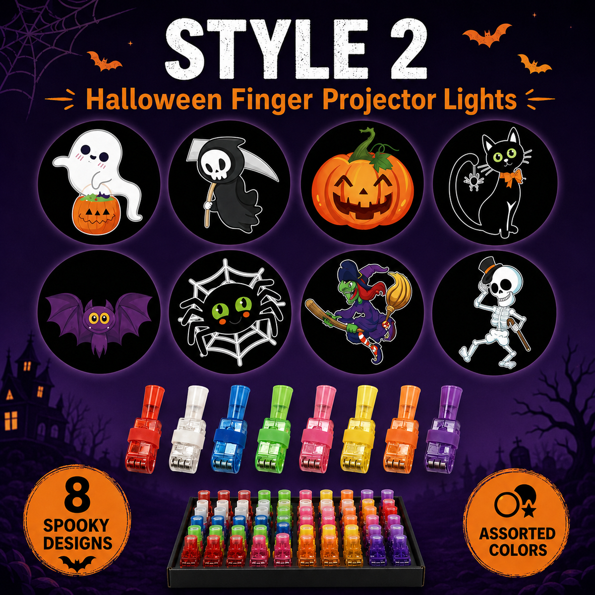 SpookyBeam™ Halloween Finger Projector | Mini Projections for Spooky Party Fun
