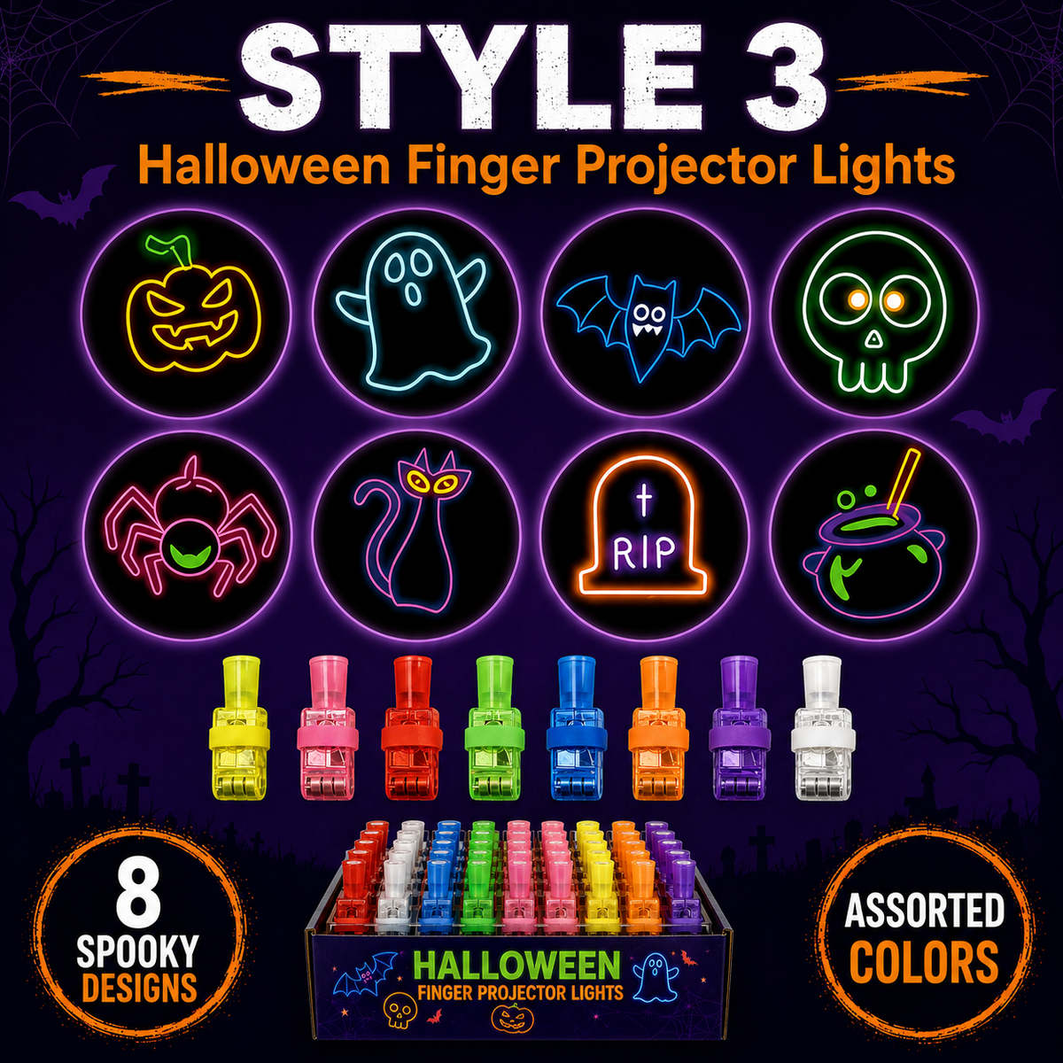 SpookyBeam™ Halloween Finger Projector | Mini Projections for Spooky Party Fun
