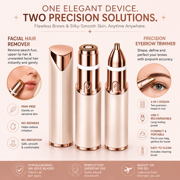 SilkaTrim™ – Compact trimmer for flawless eyebrows & facial hair