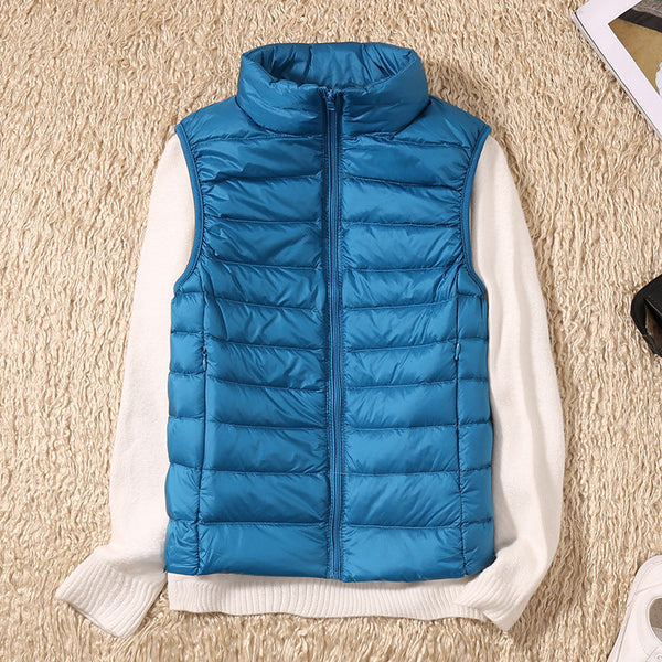 Clara Women's Waterproof Vest | White Duck Down Insulation