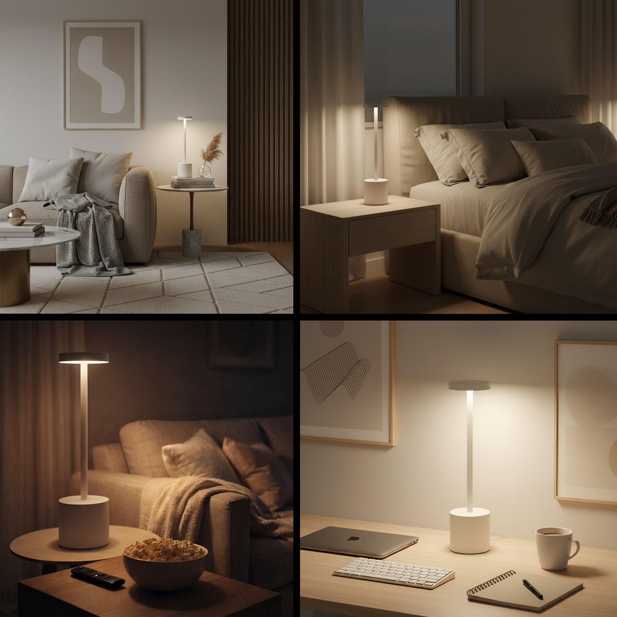 Auralis™ – Minimalist Dimmable Rechargeable LED Table Lamp