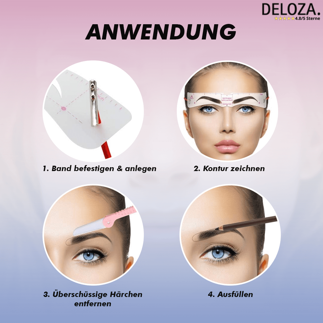EverArch™ – Perfekt geformte Augenbrauen in wenigen Sekunden [Set mit 12 Augenbrauen-Schablonen]