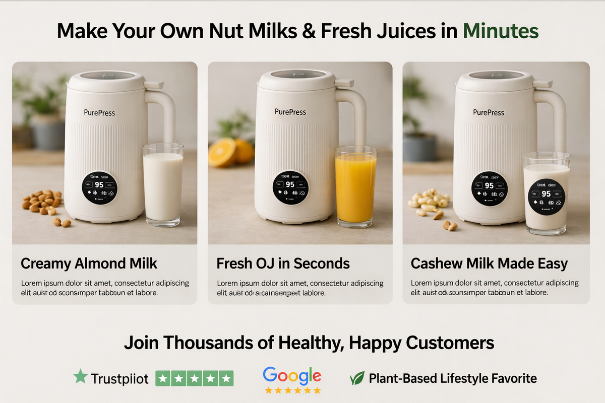 PurePress™ 8-in-1 Nutrition System Blends Fresh Healthy Drinks Fast