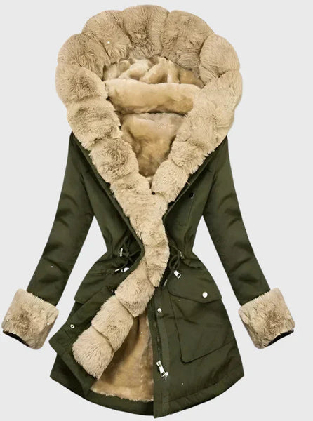 Gira Women's Winter Jacket | Oversized Fur Collar
