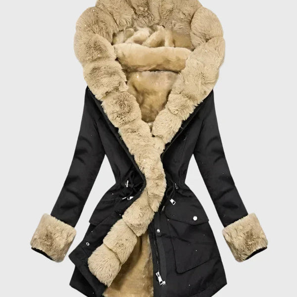 Gira Women's Winter Jacket | Oversized Fur Collar