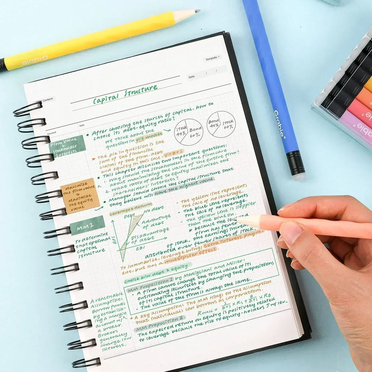 Medium Point Erasable Gel Pen Set