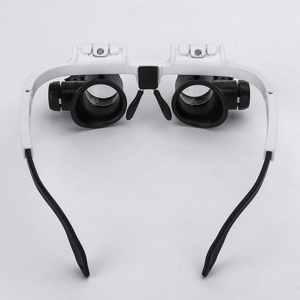 Adjustable LED Magnifying Glasses with 8x, 15x, and 23x Magnification for Hobbies and Precision Work