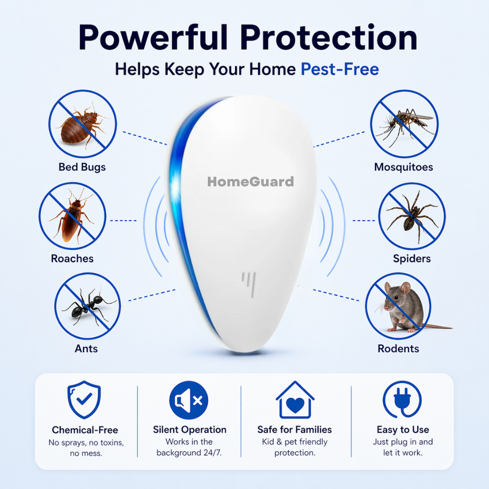 SilentGuard™ Ultrasonic Pest Repeller For Cleaner Living Spaces