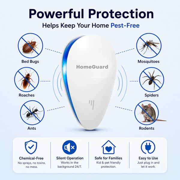 SilentGuard™ Ultrasonic Pest Repeller For Cleaner Living Spaces