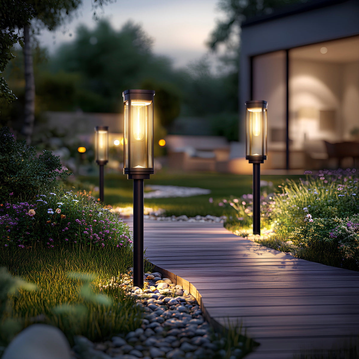 SOLEA Pathway Lights Illuminate Gardens with Elegant Style