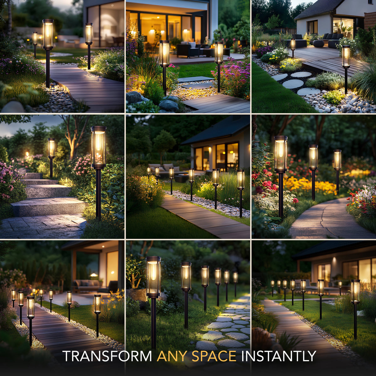 SOLEA Pathway Lights Illuminate Gardens with Elegant Style