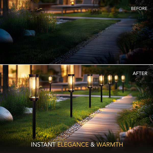 SOLEA Pathway Lights Illuminate Gardens with Elegant Style