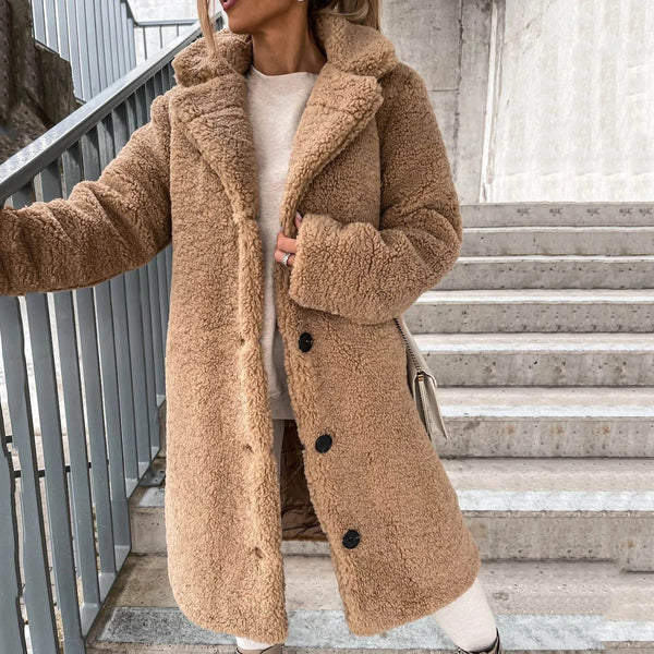 Indie Winter Coat | Longline Plush Faux Fur Design