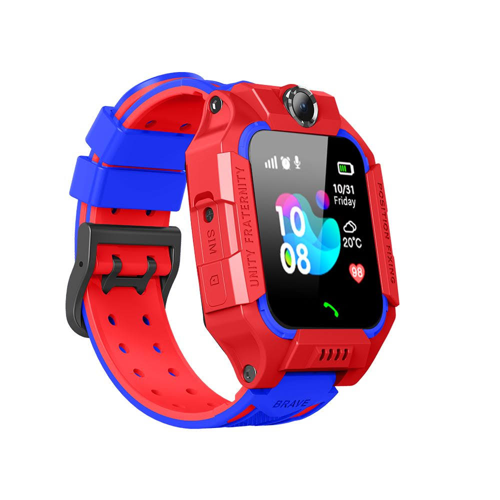 Kids Smartwatch with Camera and GPS Tracking – Red Waterproof Smartwatch for Ages 3-12