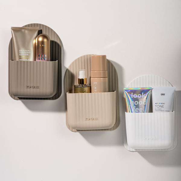 AquaNest™ – Silicone Adhesive Shower Caddy with Drainage