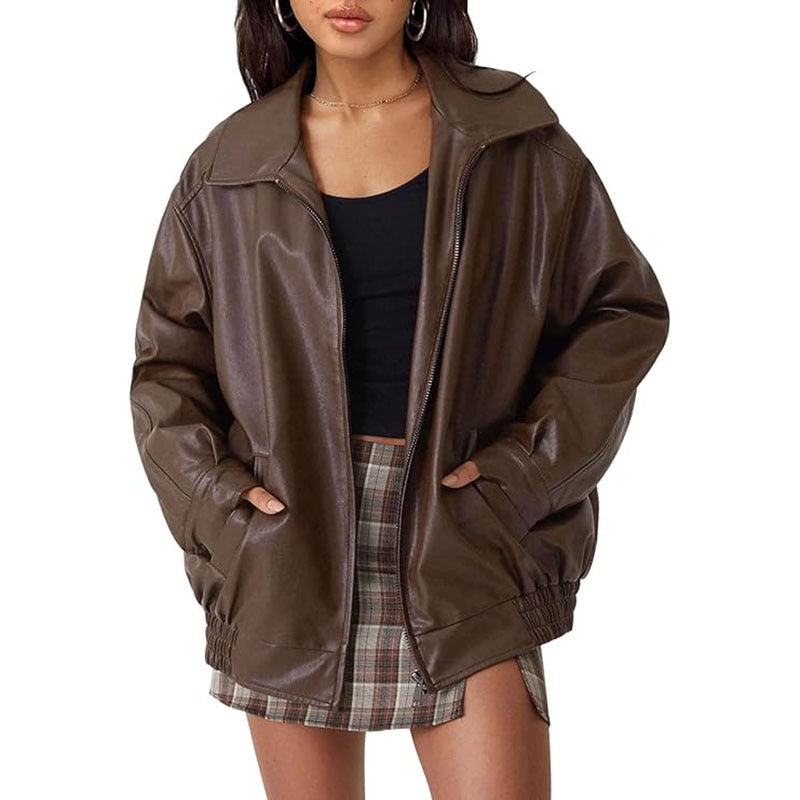 Kovi | Women's Biker Jacket | Oversized Vintage-Inspired Design