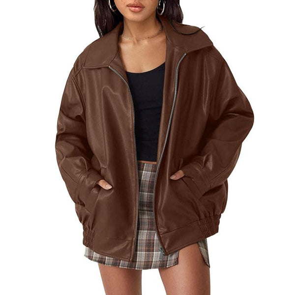 Kovi | Women's Biker Jacket | Oversized Vintage-Inspired Design