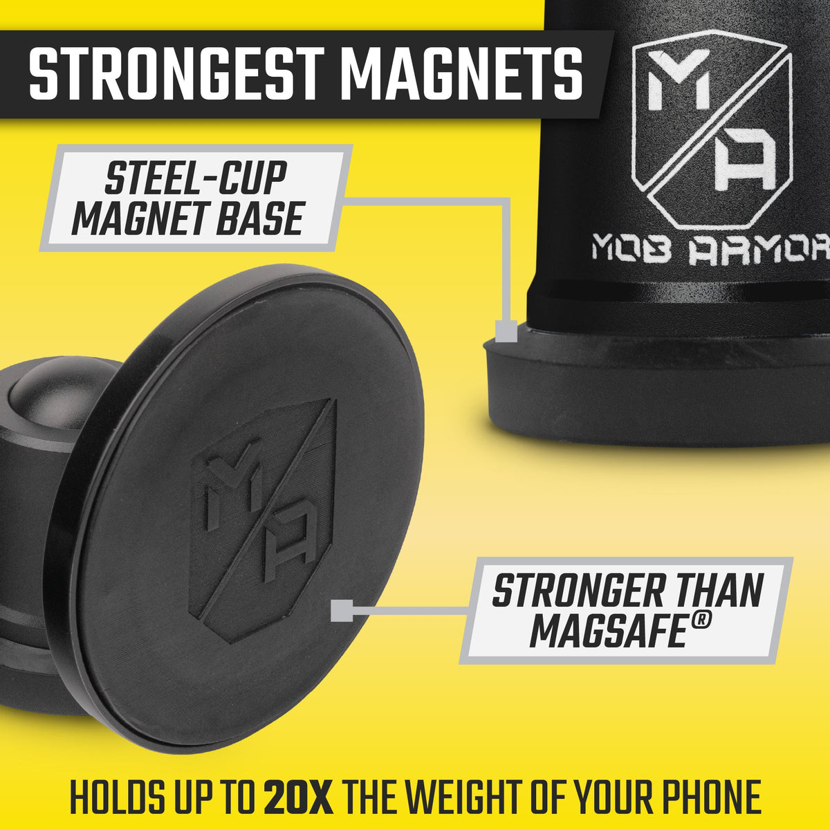 MobNetic Maxx Strong Magnetic Phone Mount for Every Drive