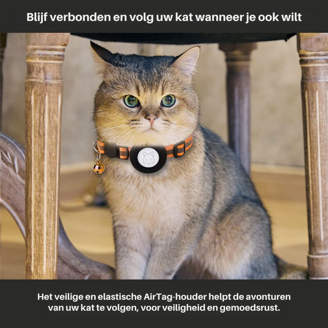Cat GPS Tracker Collar with Quick Release Closure and Reflective Design for Enhanced Night Visibility