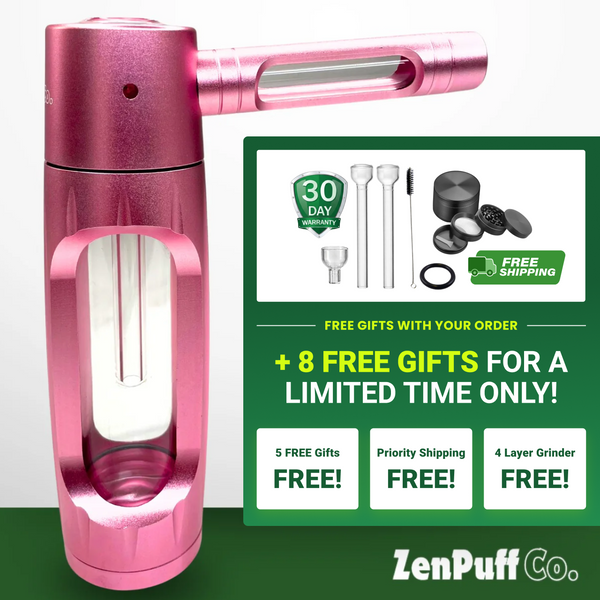 ZenPuff Glass Water Bottle with Protective Aluminum Exterior