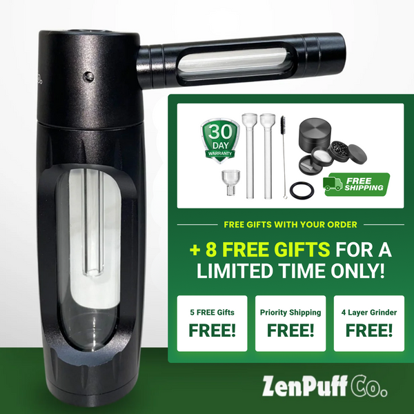 ZenPuff Glass Water Bottle with Protective Aluminum Exterior