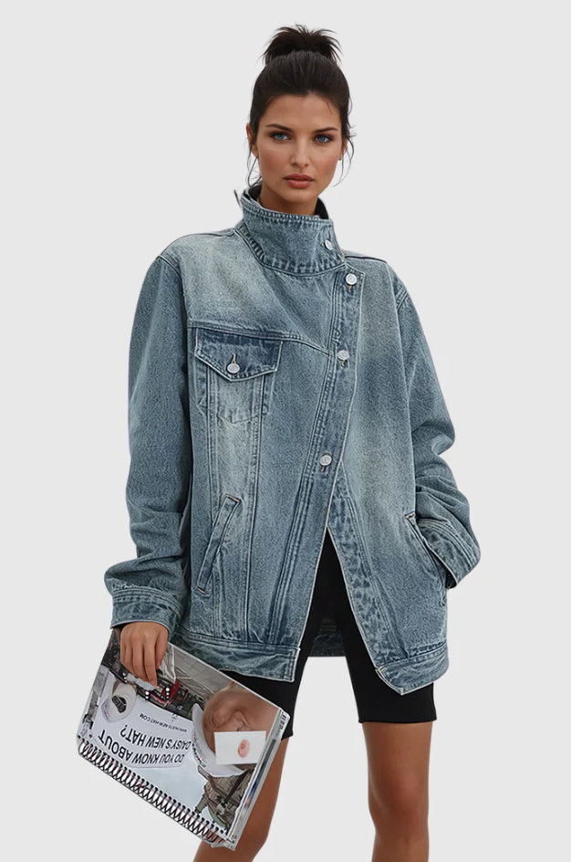 Pleun | Women's Denim Jacket | Artistic Design