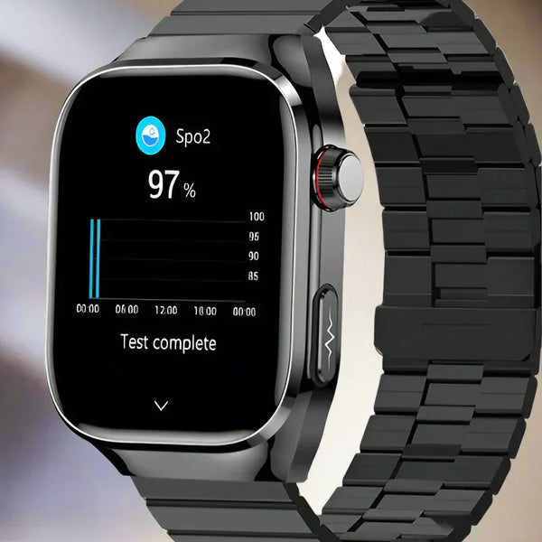 Advanced Health Smartwatch with ECG, Blood Sugar Monitoring, 2.04-Inch AMOLED Display – Waterproof Fitness Tracker