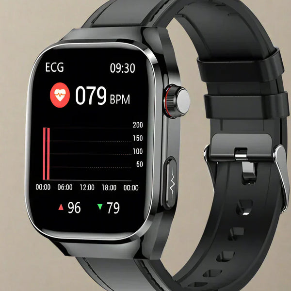 Advanced Health Smartwatch with ECG, Blood Sugar Monitoring, 2.04-Inch AMOLED Display – Waterproof Fitness Tracker