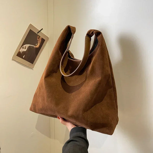 Nora Suede Tote – Soft and Stylish Everyday Handbag