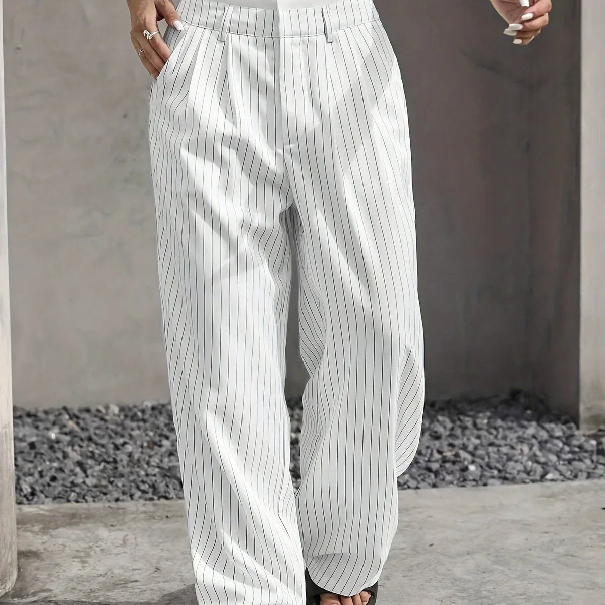 PinstripePower™ — Sculpt Your Curves and Command Every Room with Effortless Style