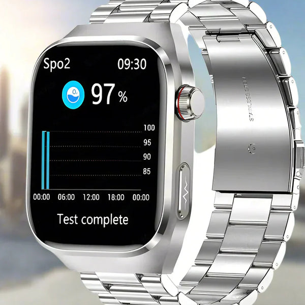 Advanced Health Smartwatch with ECG, Blood Sugar Monitoring, 2.04-Inch AMOLED Display – Waterproof Fitness Tracker