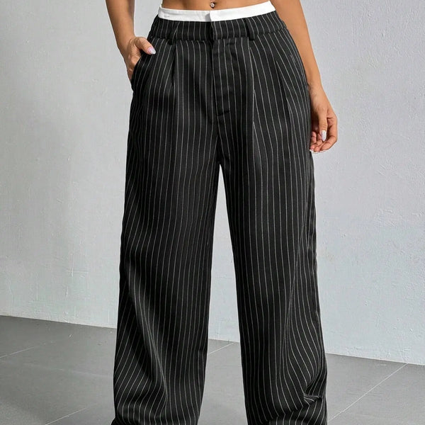 PinstripePower™ — Sculpt Your Curves and Command Every Room with Effortless Style