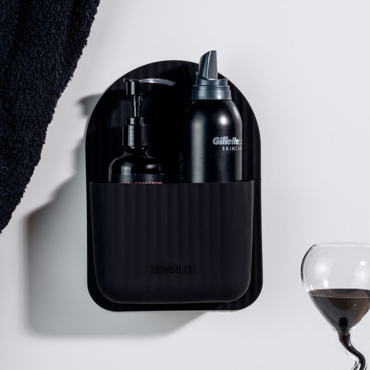 AquaNest™ – Silicone Adhesive Shower Caddy with Drainage