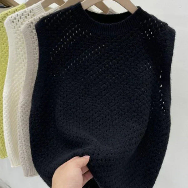 Sofia – Ärmelloser Strickpullover für Damen