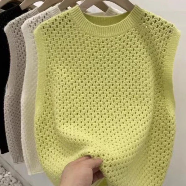 Sofia – Ärmelloser Strickpullover für Damen